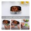 Square Pill Box Portable Metal Pill Case 2 Compartment Small Travel Pill Organizer Cute Brandy Cigar Vitamins Holder Organizer for Purse Pocket view 4