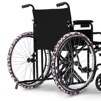 Vanideaoty Speckles Wheelchair Wheel Covers Wear-Resistant Wheelchair Tire Cover to Protect Floors Carpets