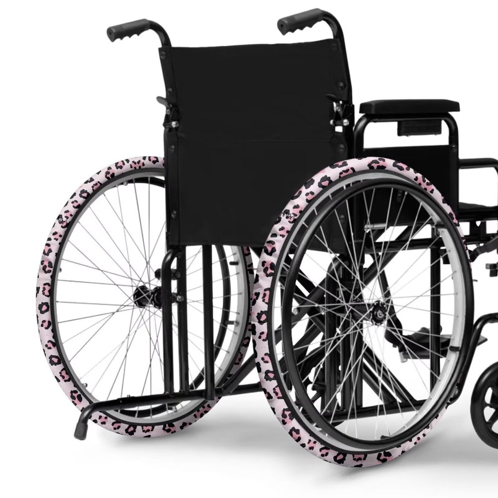 Vanideaoty Speckles Wheelchair Wheel Covers Wear-Resistant Wheelchair Tire Cover to Protect Floors Carpets