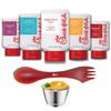 chikfila Sauce Variety Pack: Original, Polynesian, Honey Mustard, Barbeque, and Garden Herb Ranch 8 oz. (5-pack) Bundle with Giri Plastic Spork and Stainless Steel Condiment Sauce Cup (3 Items) view 1