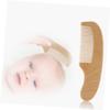Healeved 3pcs Newborn Hair Comb Set Wooden Brush and Massage Comb for Scalp Care Gentle Wool Bristle Safe for Delicate Skin for Daily Use with Gift Box view 4