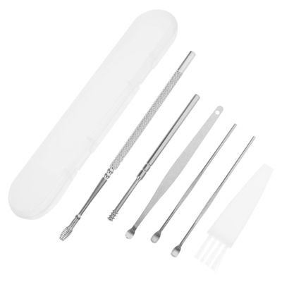 FOYTOKI Stainless Steel Ear Wax Removal Kit 6-Piece Set Box Ear Cleaner for Children and Adults
