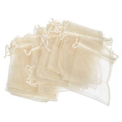 NULYLU 100pcs Small Organza Party Favors Bags Candy Packing Drawstring Jewelry Bags
