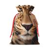 AKDODK Leopard Print Print Personalized Christmas Gift Bags,Holiday Drawstring Gift Bags For Xmas Presents Party Favor view 1