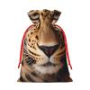 AKDODK Leopard Print Print Personalized Christmas Gift Bags,Holiday Drawstring Gift Bags For Xmas Presents Party Favor view 2