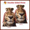 AKDODK Leopard Print Print Personalized Christmas Gift Bags,Holiday Drawstring Gift Bags For Xmas Presents Party Favor view 3