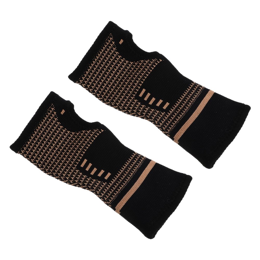 TOBBOMEY 1pair High Elasticity Wrist Brace for Sports Black for Outdoor Activities and Riding and Comfortable Design