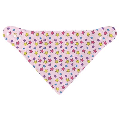 Noprintge 4 Pack Cute Colorful Star Pink Drool Bandana Bibs Adult Gender Neutral Bandana Bibs Drool Bib Soft Absorbent Drooling Snap Bibs Reusable Dining Clothing Protector for Elderly Women Men
