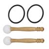 BESTonZON 2sets Rubber Mallets for Sound Bowls Includes Mallets for Meditation and Healing for Singing Bowls and Sound Therapy view 1