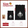 BYOBLU Poker Ace of Spades Holiday Drawstring Gift Bags, Christmas Gift Wrapping Sacks Pouches for Xmas Presents Party Favor (Large Small) view 3