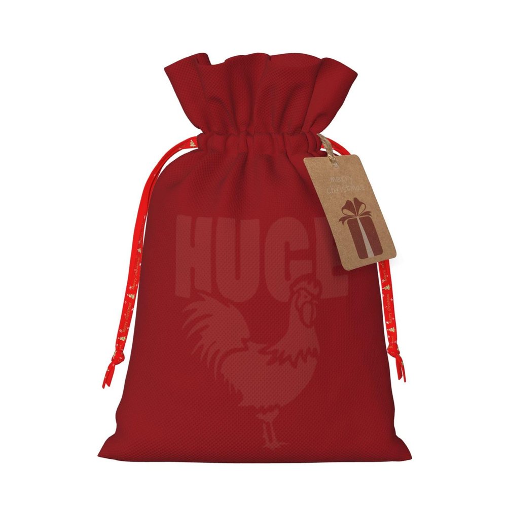 BYOBLU Huge Cock Rooster Holiday Drawstring Gift Bags, Christmas Gift Wrapping Sacks Pouches for Xmas Presents Party Favor (Large Small)