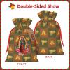 BYOBLU Our Lady of Guadalupe Virgin Mary Holiday Drawstring Gift Bags, Christmas Gift Wrapping Sacks Pouches for Xmas Presents Party Favor (Large Small) view 2