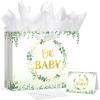 Kolldenn 13" Large Kids Boy Girl Gift Bag for Baby Shower or Birthday with Handles Tissue Paper and Greeting Card Envelope Wrapping Paper Bag for Birthday Party Decorations Supplies view 1