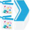 24 Pieces Pill Pouch Bags Zippered Set Reusable Translucent Medicine Organizer Sealing Travel Plastic Bags with Slide Lock for Storage(Light Blue) view 1