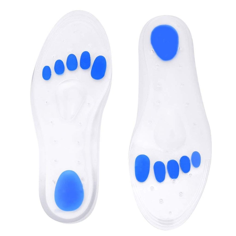 ZUIAI Unisex Silicone Gel Insoles Arch Support Orthotic Insole Plantar Fasciitis Heel Spur(EU 35-37)