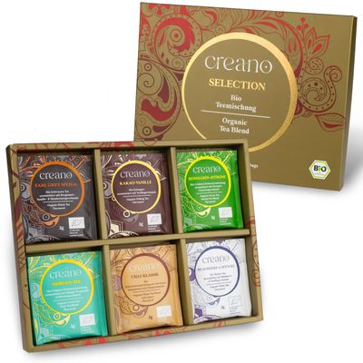 Creano Organic Tea Gift Set 24 Organic Tea Bags in 6 Dreamy Varieties 48 g*