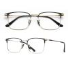 TDWDKE Men's Blue Light Glasses Business Ultra-light Pure Titanium Square Frame Blue Light Blocking Glasses Anti-eye Fatigue Reading Computer Glasses,A view 2