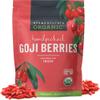 Viva Naturals Organic Dried Goji Berries, 8 oz (227 g)  Non-GMO, Vegan Wolfberries, Perfect for Goji Berry Tea, Smoothies, Baking & Snacking view 1