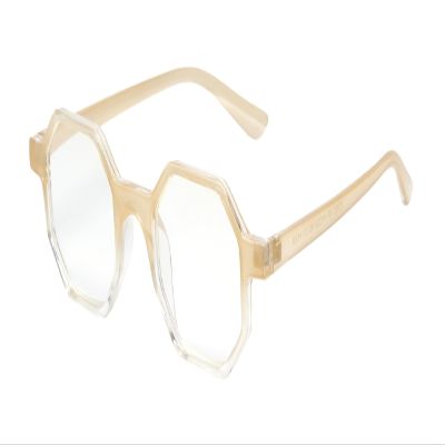 Medspex R786C Blue Light Blocking Reading Glasses +4.0 Tan Crystal Men Women Trendy Computer Readers Gaming Work TV Phones