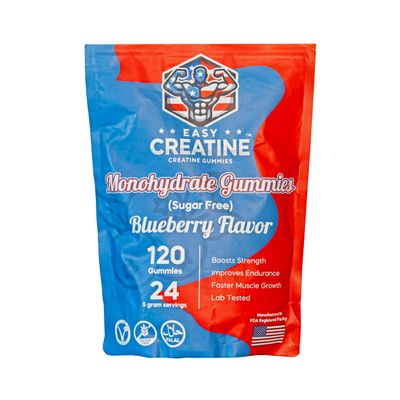 Creatine Infused Gummies with 5000mg, 120 Count Chewable Creatine Monohydrate for Muscle Growth, Energy Boost, Enhanced Recovery - 5g per Serving - Sugar Free, Vegan, Halal (Blueberry Flavor) (3)
