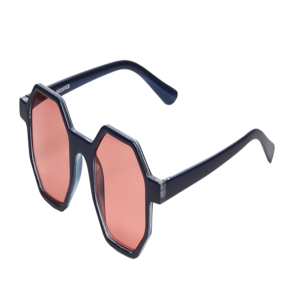 Medspex R786M FL-41 Tinted Reading Glasses +3.25 Denim Blue Clear Crystal 2-Tone Migraine Relief Readers | Fluorescent Light Blocking Glasses | Indoor Outdoor Photophobia Glasses