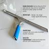 18-Inch Heavy-Duty Window Squeegee with Rubber Blade, Ideal 15 Degree Angle. Color Blue view 2
