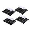 KONTONTY 4pcs Japanese Cotton Tissue Box Paper Towel Holder Napkin Storage Container Foldable Fabric Fits Bathroom Office Home Hotel view 1