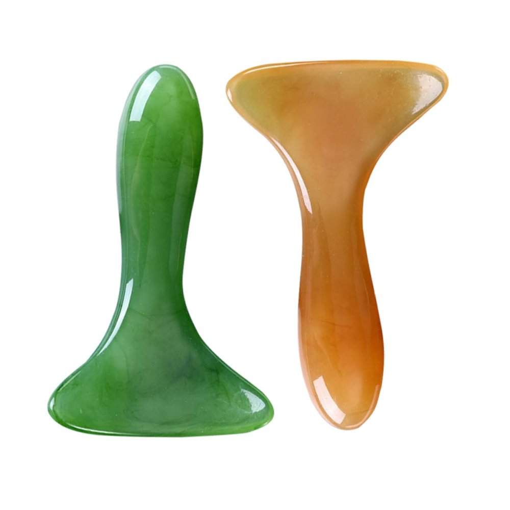 Gogogmee 2pcs Scrape Shovel Gua Sha Massage Therapy Stick Body Gua Sha Tool Handheld Muscle Scraper