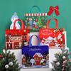 YAGTEYCLL 10Pcs Non Woven Bags, Christmas Tote Bags with Handles, Multifunctional Print Bags for Wrapping Shopping Xmas Party Supplies-A view 2