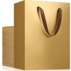 EUSOAR Paper Bags with Handles, 50pcs 7.8"x3.9"x11" Gold Gift Bags Medium Size, Merchandise Grocery Craft Retail Shopping Wedding Birthday Holiday Party Favor Thank You Paper Sacks Bag view 1