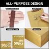 EUSOAR Paper Bags with Handles, 50pcs 7.8"x3.9"x11" Gold Gift Bags Medium Size, Merchandise Grocery Craft Retail Shopping Wedding Birthday Holiday Party Favor Thank You Paper Sacks Bag view 3