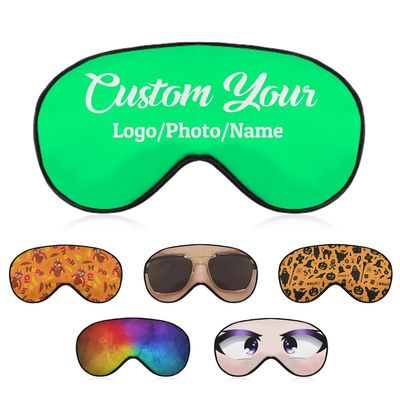 1-200 Pcs Sleep Eye Mask, Custom Eye Cover with Logo Text Photo, Personalized Soft Blindfold for Sleeping, Travel, Work, Naps, Blocks Light, SpringGreen