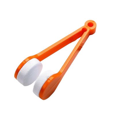 1pcs Portable Multifunctional Glasses Cleaning Rub Eyeglass Sunglasses Spectacles Microfiber Cleaning Brushes Wiping Tools(Orange)
