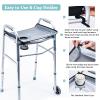 BAGSFY Walker Tray for Folding Walkers with Cup Holder Hard Tray Table for Seniors,Easy Install, Universal Fit Walker Accessory for Meals, Drinks, Reading, Laptop view 4