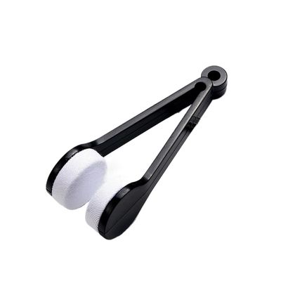 1pcs Portable Multifunctional Glasses Cleaning Rub Eyeglass Sunglasses Spectacles Microfiber Cleaning Brushes Wiping Tools(Black)