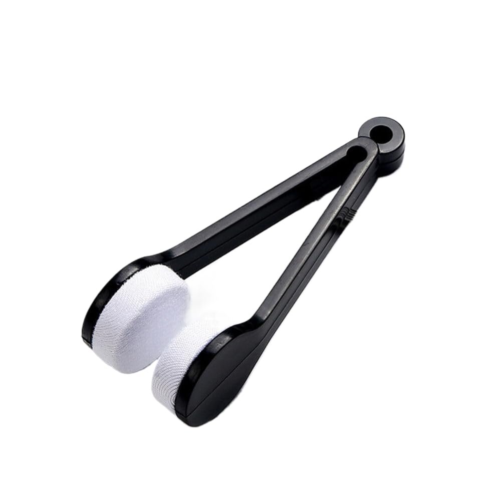 1pcs Portable Multifunctional Glasses Cleaning Rub Eyeglass Sunglasses Spectacles Microfiber Cleaning Brushes Wiping Tools(Black)