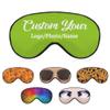 1-200 Pcs Sleep Eye Mask, Custom Eye Cover with Logo Text Photo, Personalized Soft Blindfold for Sleeping, Travel, Work, Naps, Blocks Light, YellowGreen view 1