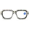 mincl Square Rhinestone Reading Glasses Diamond Reading Glasses for Women Stylish bling Magnifying Blue Light Blocking Readers (orange, 1.0, x) view 1