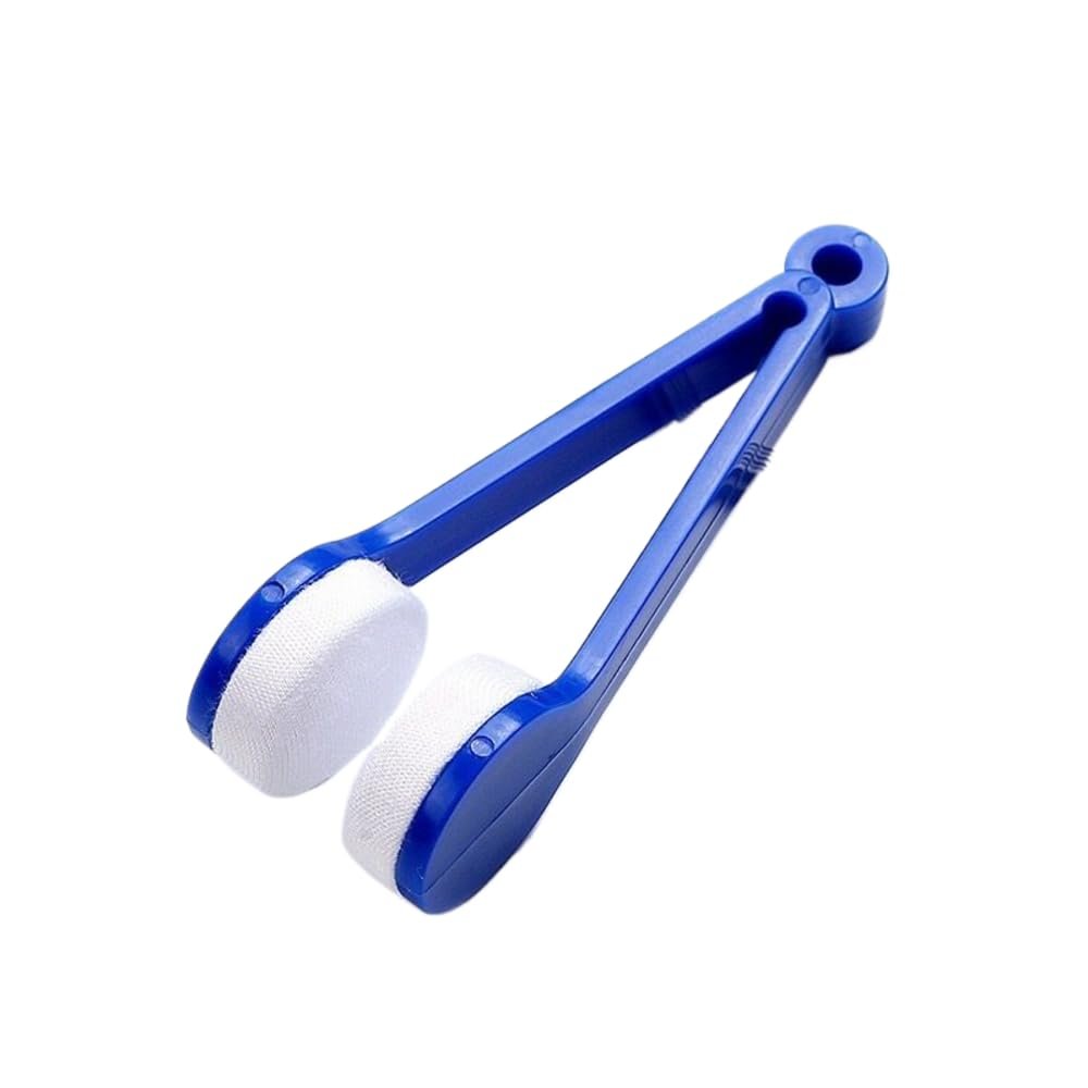 1pcs Portable Multifunctional Glasses Cleaning Rub Eyeglass Sunglasses Spectacles Microfiber Cleaning Brushes Wiping Tools(Blue)
