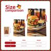 AKDODK Chicken Leg Burger Drink Print Personalized Christmas Gift Bags,Holiday Drawstring Gift Bags For Xmas Presents Party Favor view 4