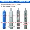 AMUFJJ Oxygen Tank Cylinder Rack Stand Mount Floor, Heavy Duty Gas Cylinder Holder Frame with Safety Chain for Hospital/Laboratory/Garages, Support 200kg/440lbs(2 Bottles Long 23 3/5"(60cm)) view 3