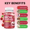 Iron Gummies with Multivitamin, Iron Supplement for Women & Men, Kids Multivitamin with Iron, Zinc, Vitamin B Complex & C, B12, Folate - Blood Builder, Energy Support, Cherry Flavor, Vegan 120 Gummies view 3
