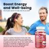 Iron Gummies with Multivitamin, Iron Supplement for Women & Men, Kids Multivitamin with Iron, Zinc, Vitamin B Complex & C, B12, Folate - Blood Builder, Energy Support, Cherry Flavor, Vegan 120 Gummies view 4