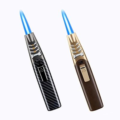 HUZHUAN Fireblaze Electric Lighter Fire Blaze Lighter Powerful Adjustable Blue Flame Butane Torch Lighter Waterproof and Windproof Fireblaze Lighter Blaze Flame Lighters(2pack a)