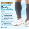 Doctor's Select 2 Pairs Copper Calf Compression Sleeve - Calf & Shin Support, Black/Gray, S/M-4XL view 2