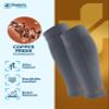 Doctor's Select 2 Pairs Copper Calf Compression Sleeve - Calf & Shin Support, Black/Gray, S/M-4XL view 3