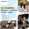 Doctor's Select 2 Pairs Copper Calf Compression Sleeve - Calf & Shin Support, Black/Gray, S/M-4XL view 4