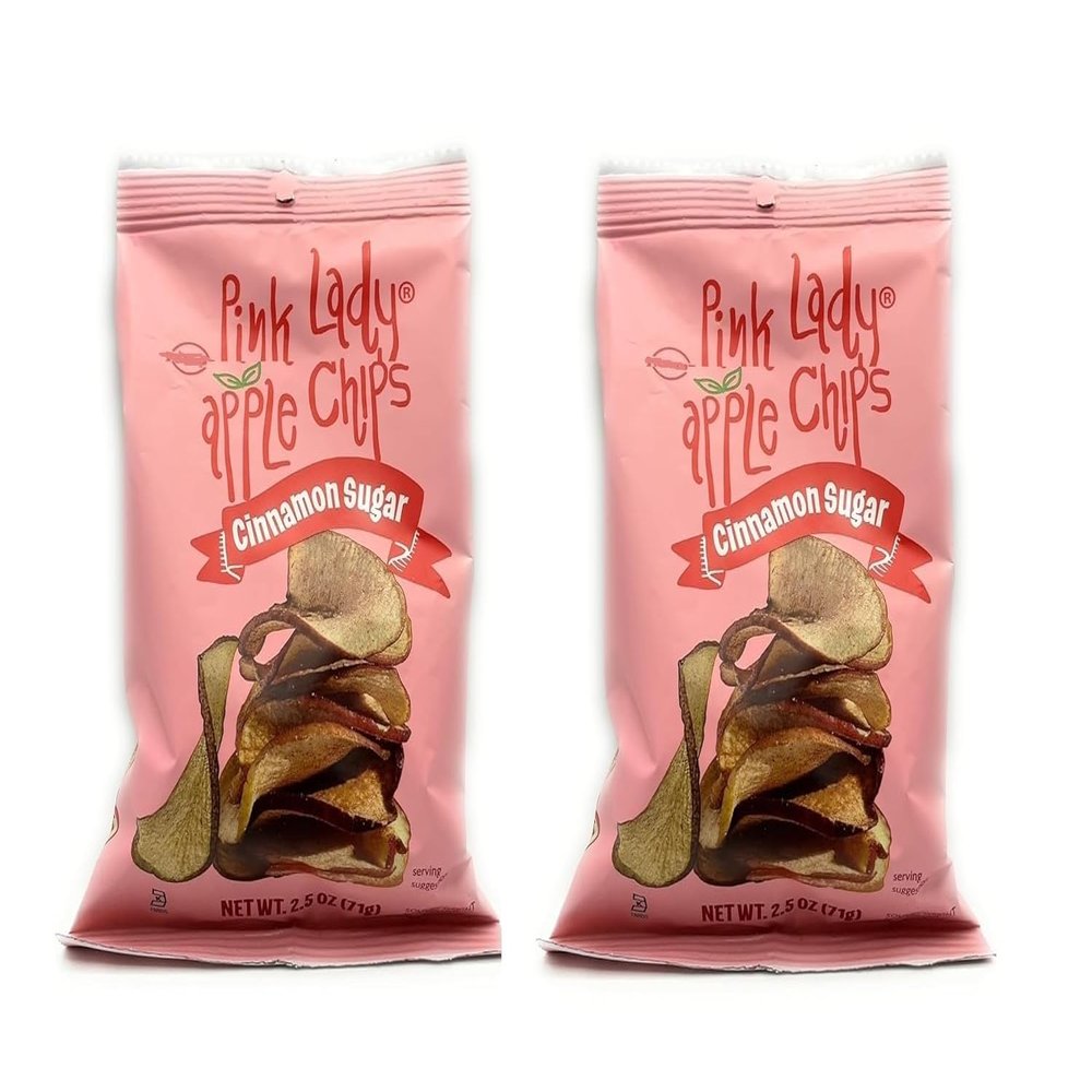 Pink Lady Gluten Free Cinnamon Sugar Apple Chips 2.5 oz/ 71 g  Pack of 2