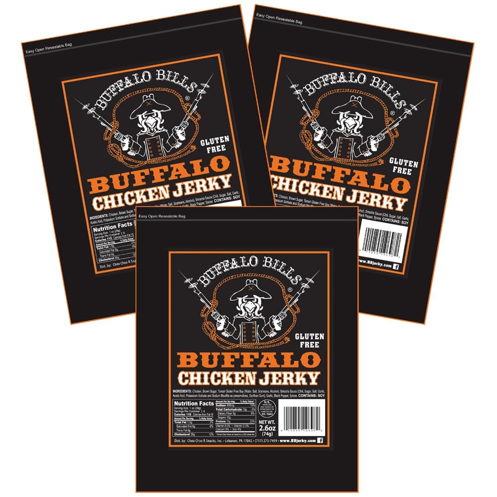 Buffalo Bills Buffalo Chicken Jerky 2.6oz Packs (3 packs of chicken jerky)