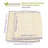 OsoCozy Better Fit Unbleached Prefold Cloth Diapers -100% Cotton, Gauze Weave, Sized for Tri Folding - Size 1 - (Infant 4x8x4 Fits 6-16 lb.) - 1 Dozen view 3